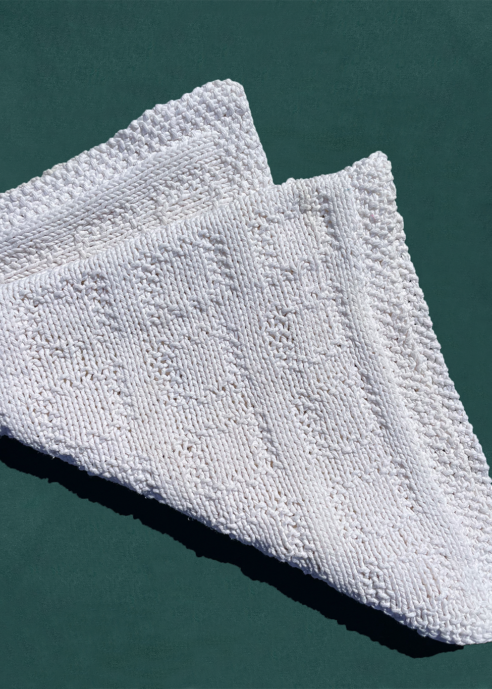 Hand knit 100% cotton towel
